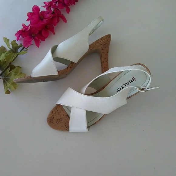 Rialto Shoes - White Rialto Strappy Heels Size 9